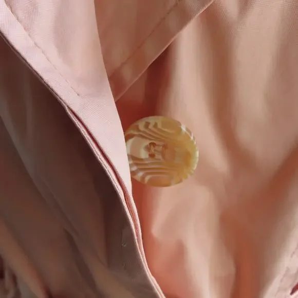 Kenneth Cole New York Trench Coat M Apricot Long Women's - Picture 7 of 14